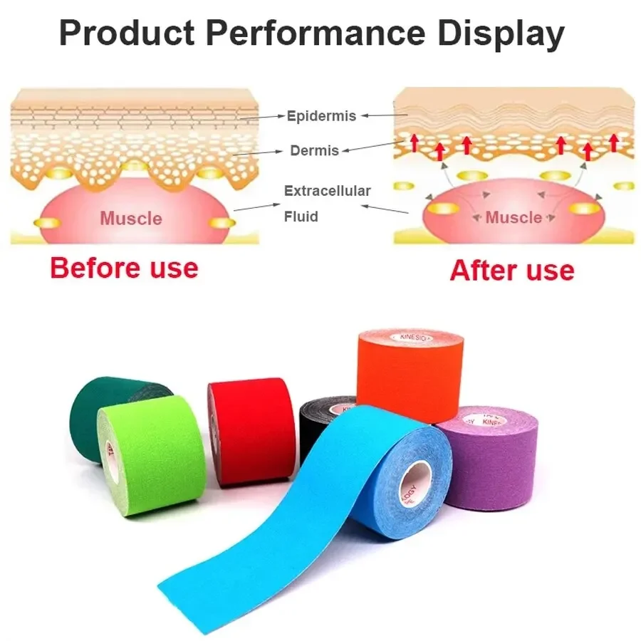 Plester Kinesiologi Elastis 5c - Sports Taping Precut ulasan dan harga