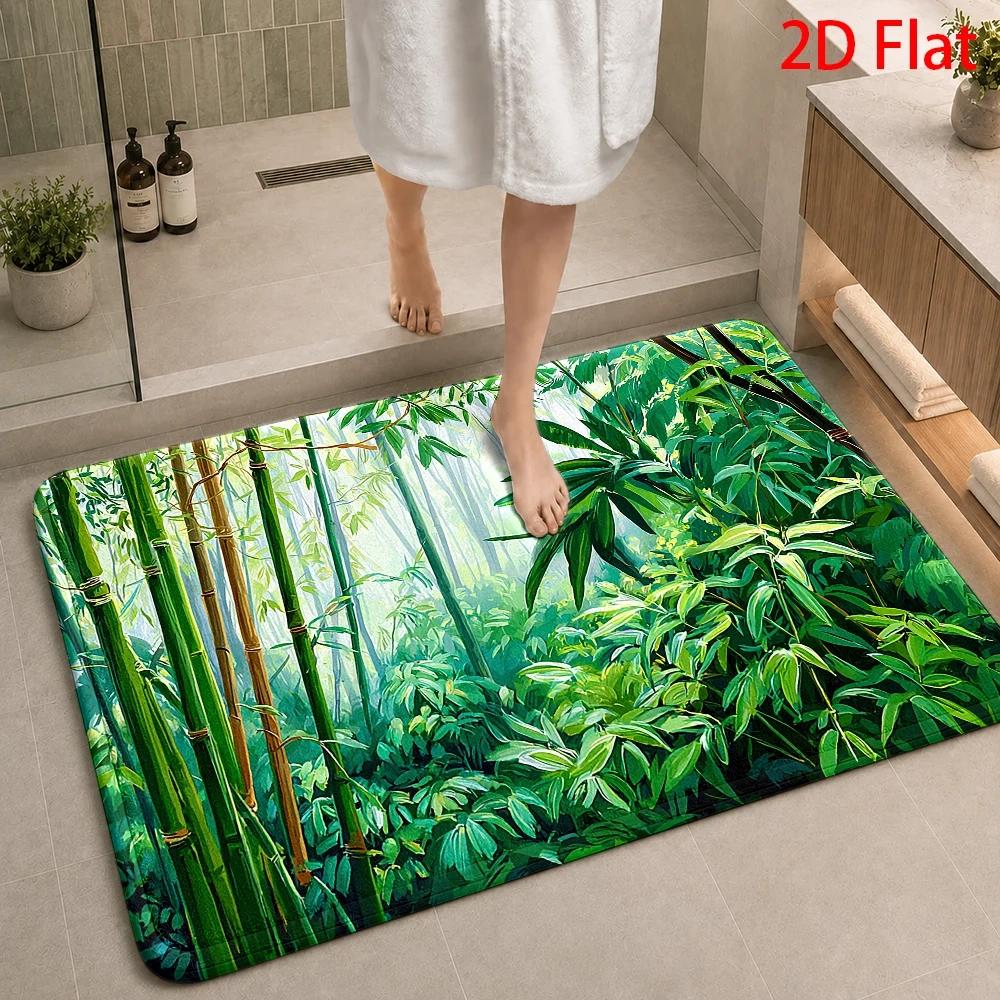 Keset Kamar Mandi Motif Hutan  - Bamboo Bath Mat ulasan dan harga