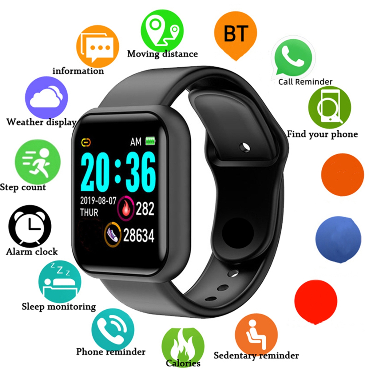 Jam Tangan Pintar Pria Layar W - Health Wellness Bracelet ulasan dan harga