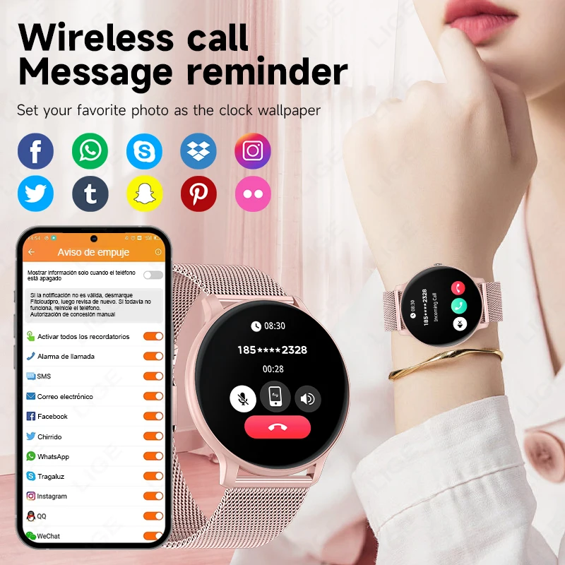 Jam Tangan Pintar LIGE dengan  - Health Wellness Bracelet ulasan dan harga