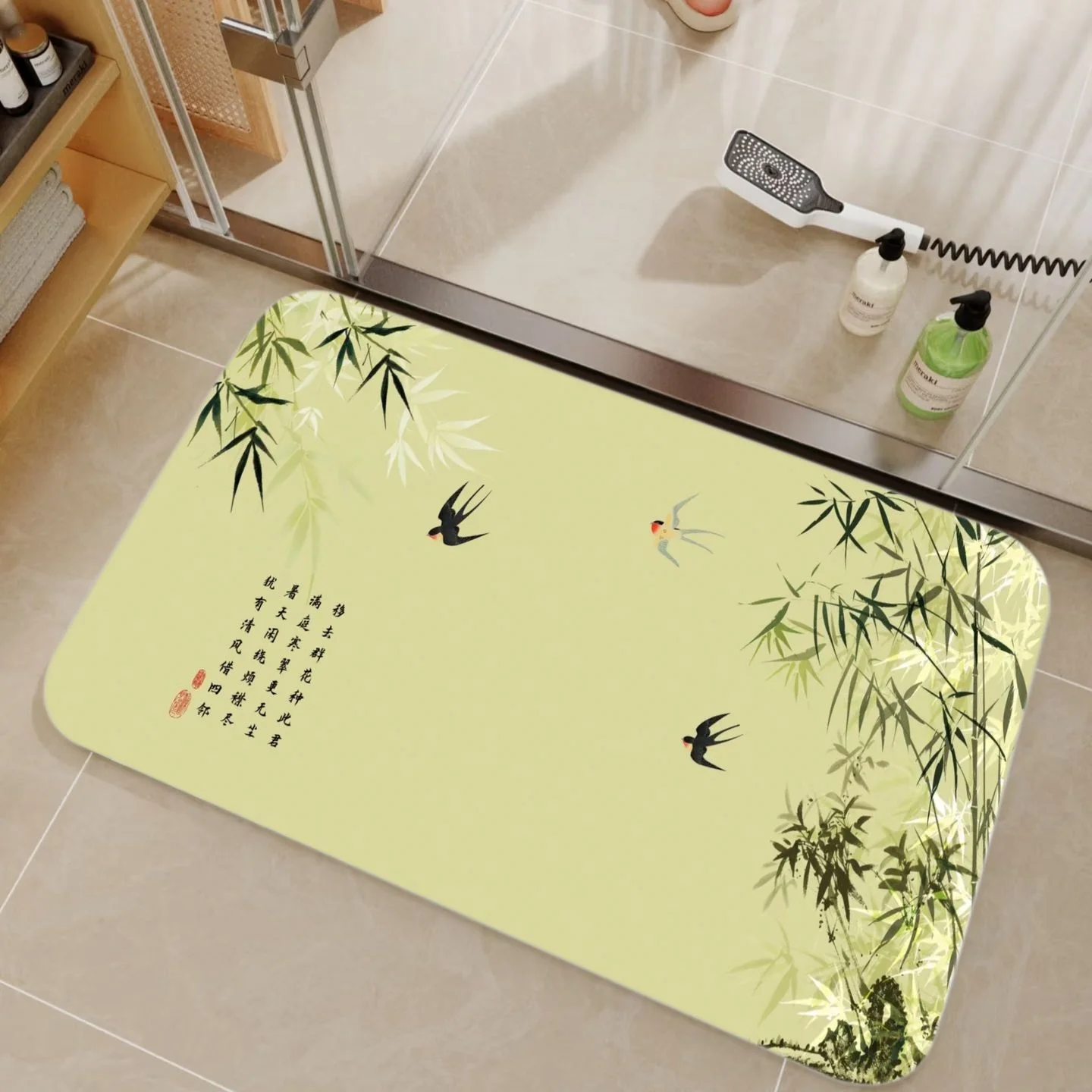 Keset Kamar Mandi dari Bambu d - Bamboo Bath Mat ulasan dan harga