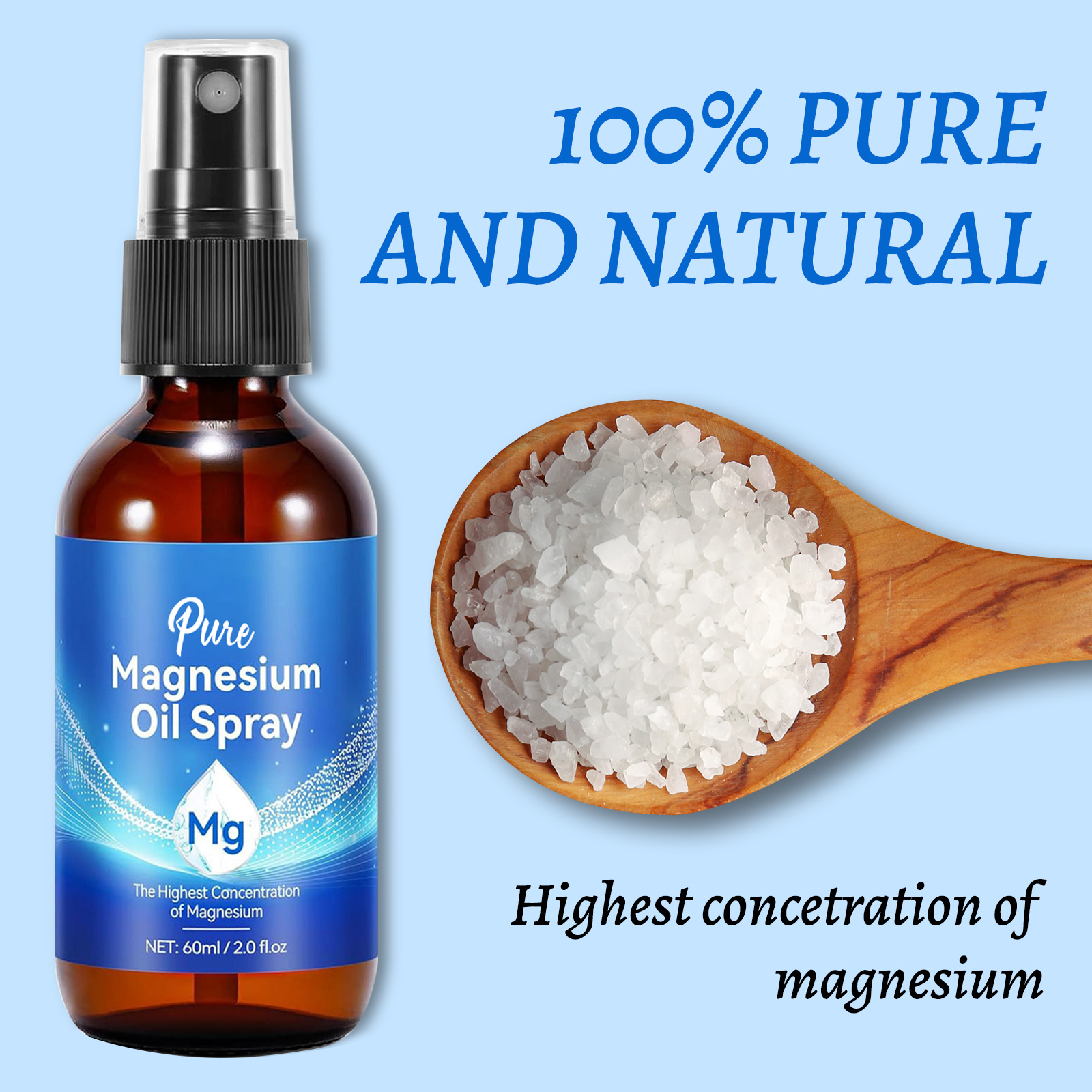 Minyak Magnesium Alami 60ml -  - Bath Salts Magnesium ulasan dan harga